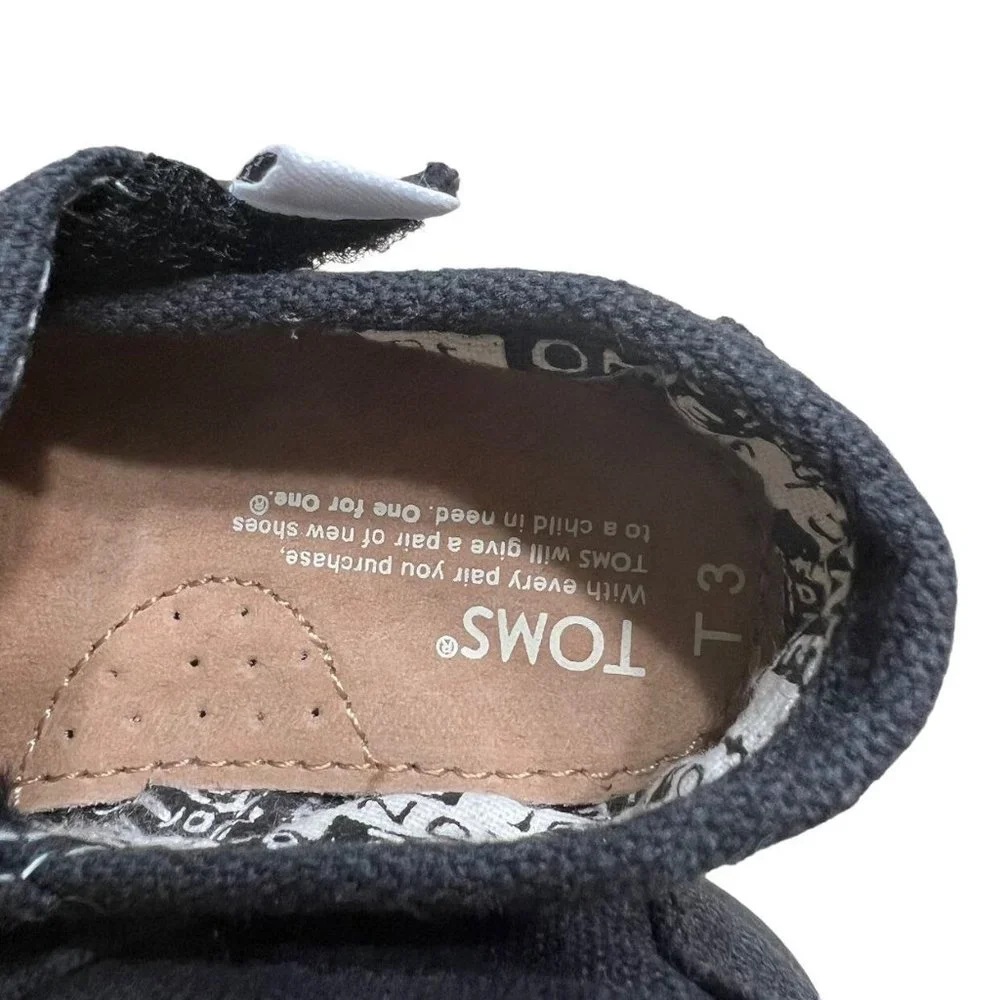 Toms T3 Black Toddler Shoes